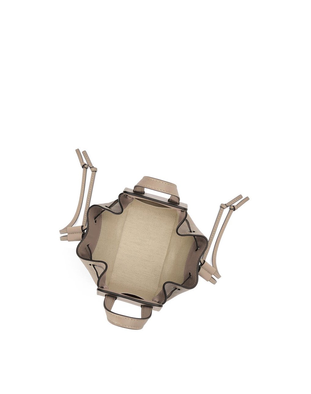 Loewe Mini Hammock drawstring in classic calfskin Sand | ESZAR-8037