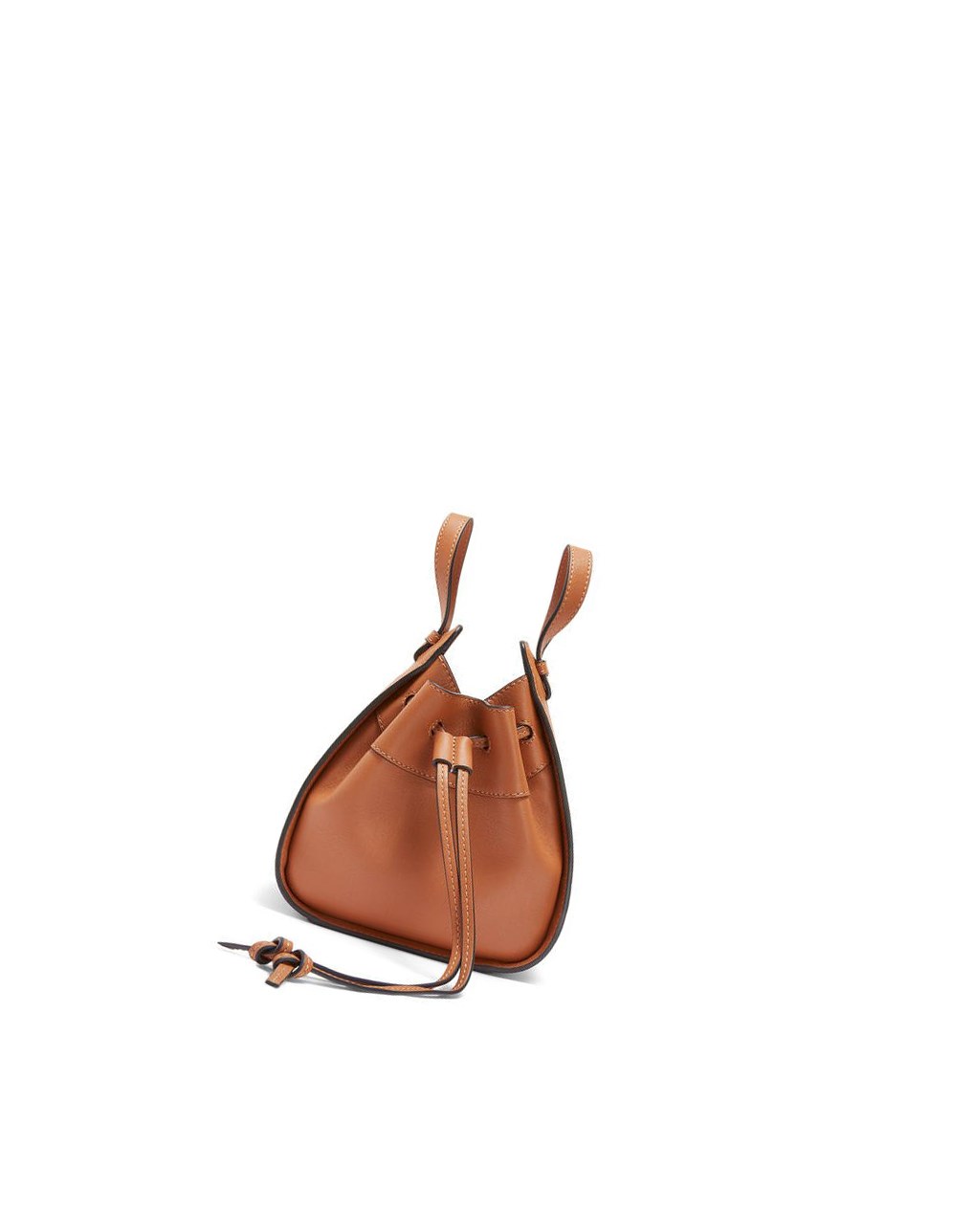 Loewe Mini Hammock drawstring in classic calfskin Tan | QBIJF-7524