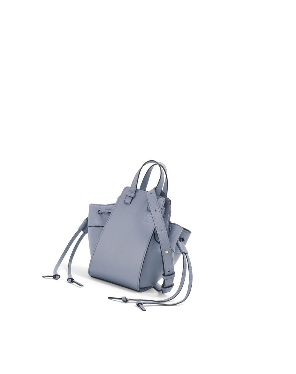 Loewe Mini Hammock drawstring in classic calfskin Azules | QZUDV-0847