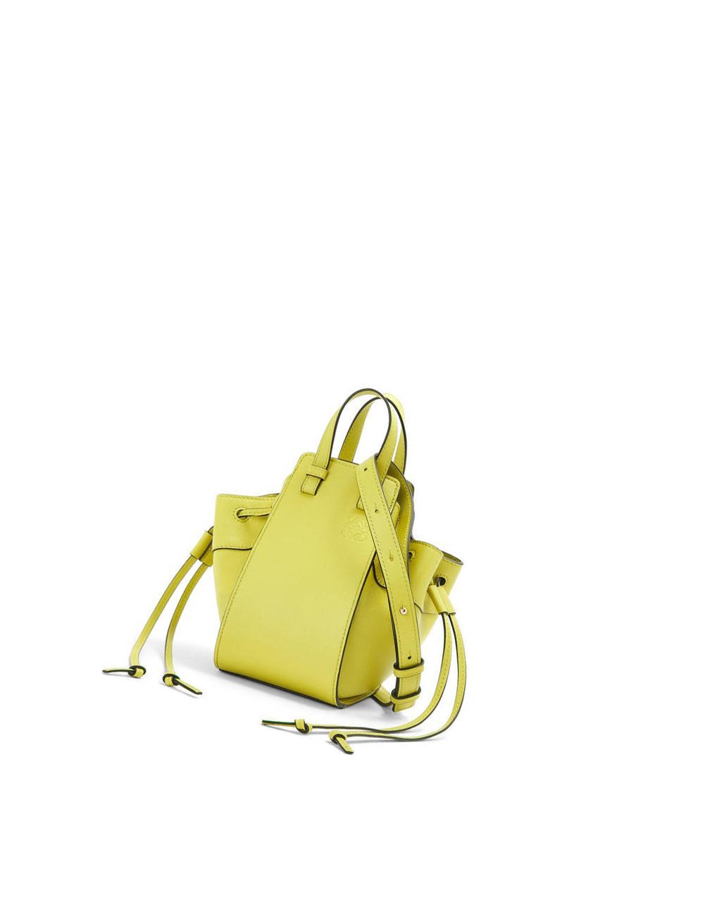 Loewe Mini Hammock drawstring in classic calfskin Amarillos | WZFUM-6941