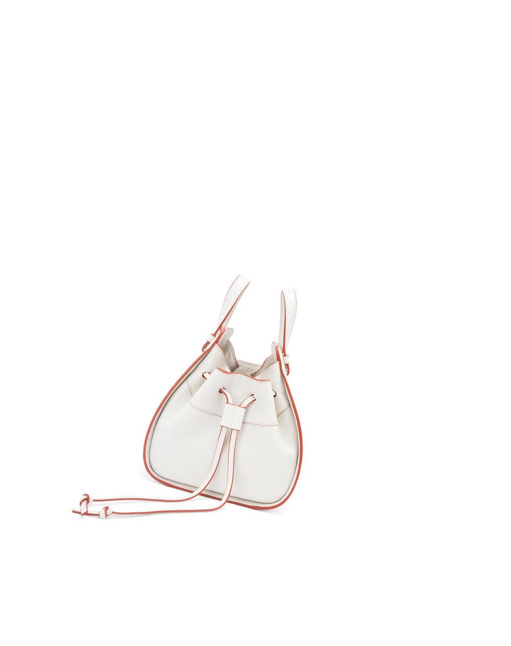 Loewe Mini Hammock drawstring in soft grained calfskin Blancos | KYXJW-0653