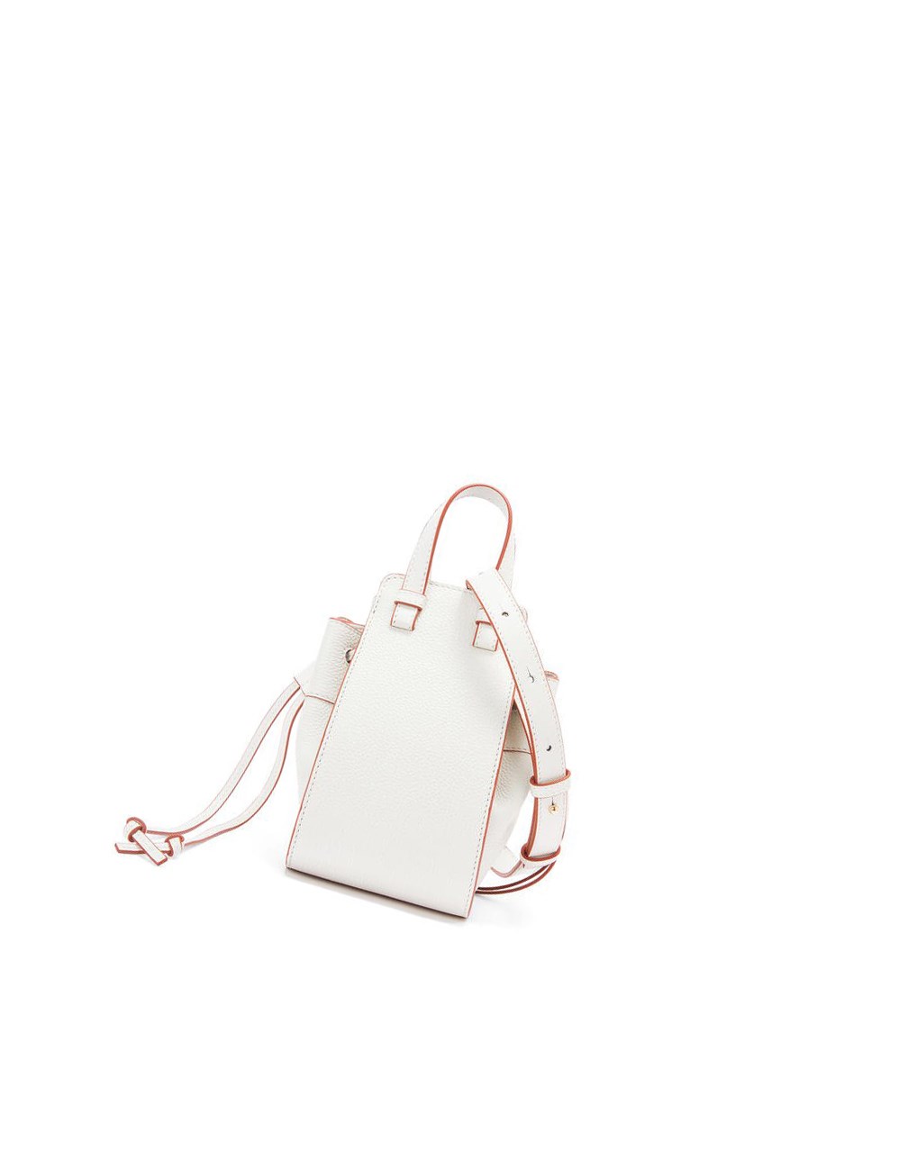 Loewe Mini Hammock drawstring in soft grained calfskin Blancos | KYXJW-0653