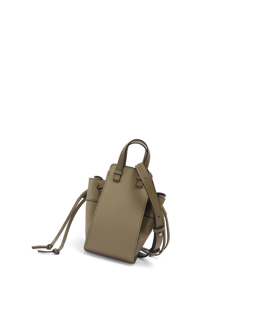 Loewe Mini Hammock drawstring in soft grained calfskin Verdes | MHQGE-4729