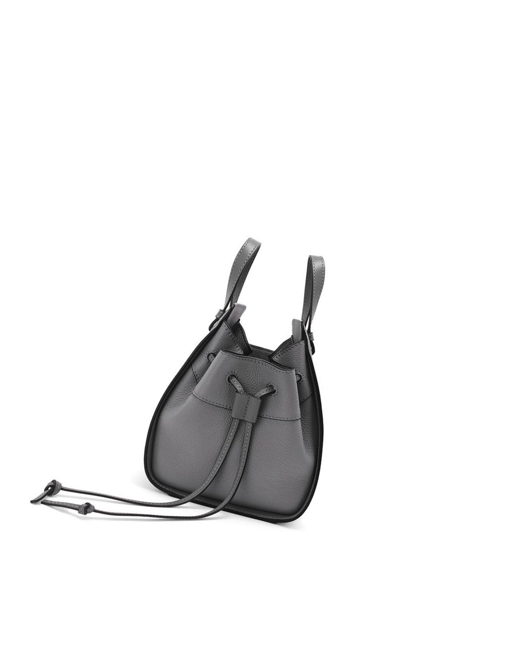 Loewe Mini Hammock drawstring in soft grained calfskin Grises | PVXTQ-8913