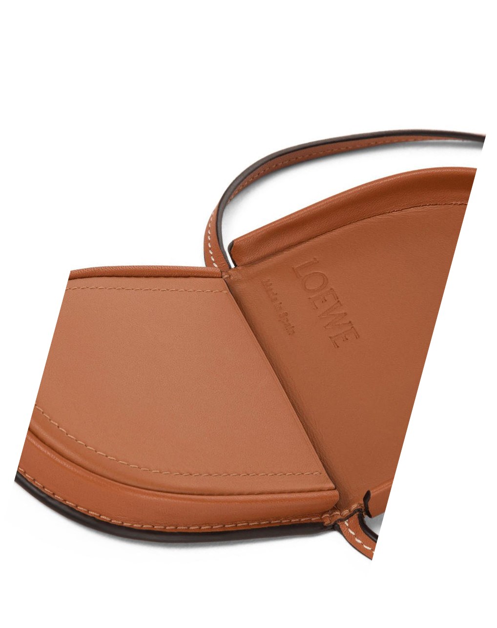 Loewe Mini Heel pouch in soft calfskin Tan | DAUZS-7946