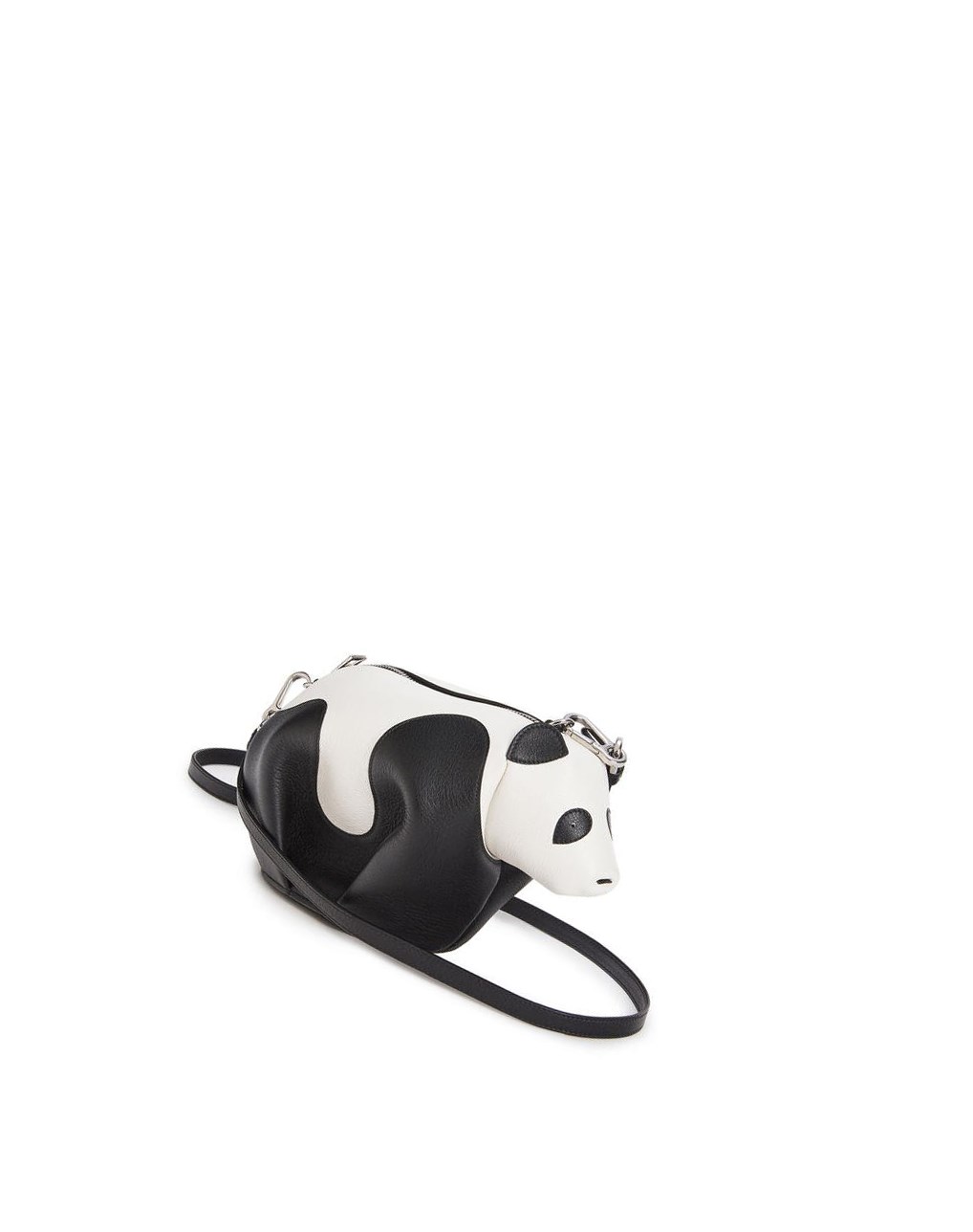Loewe Mini Panda bag in classic calfskin Negros Blancos | WTMFE-5801