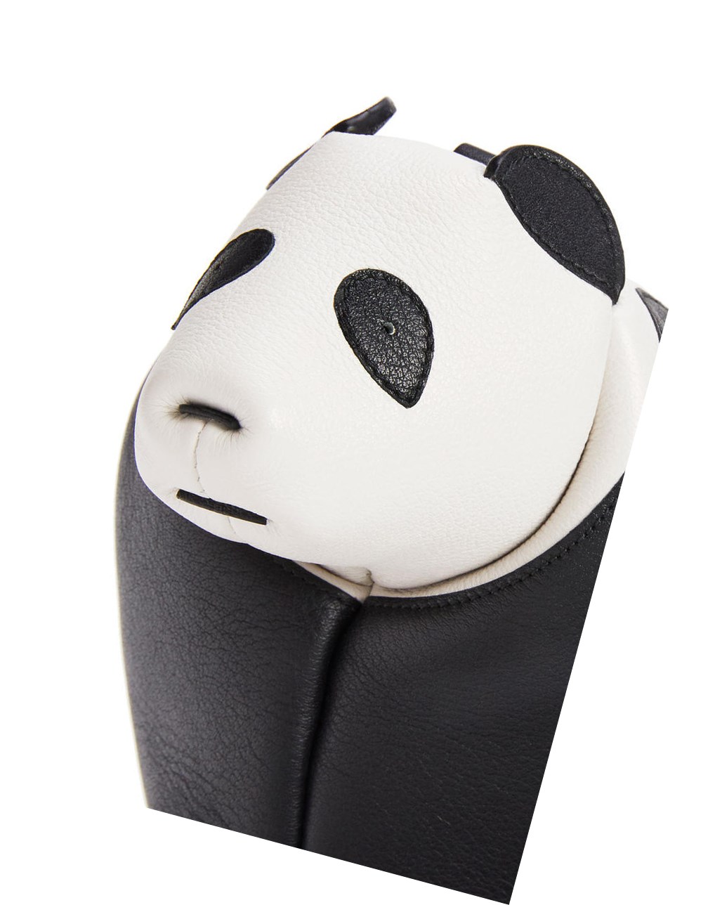 Loewe Mini Panda bag in classic calfskin Negros Blancos | WTMFE-5801