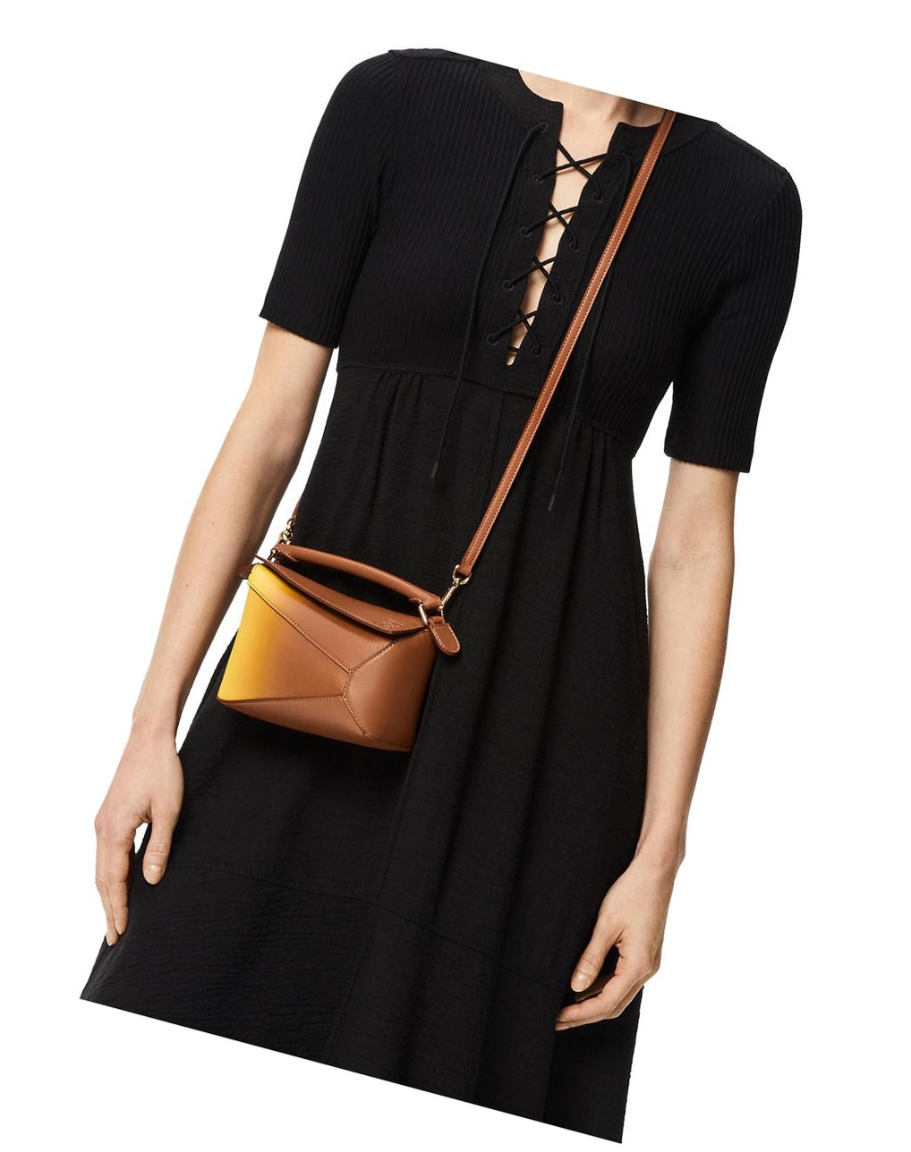 Loewe Mini Puzzle Edge bag in degrade nappa calfskin Azules | NGVOK-3241