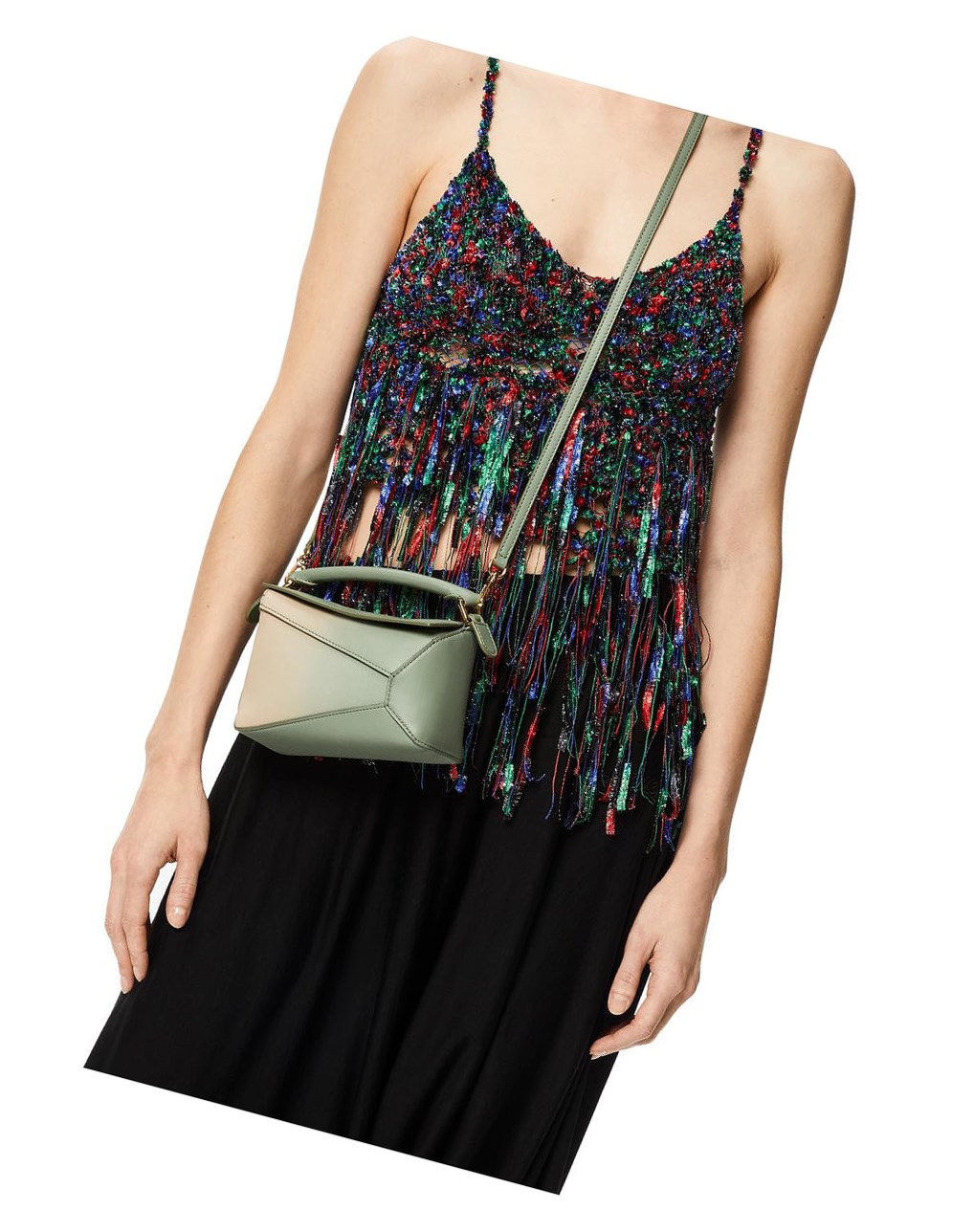 Loewe Mini Puzzle Edge bag in degrade nappa calfskin Azules | VIBAM-4251