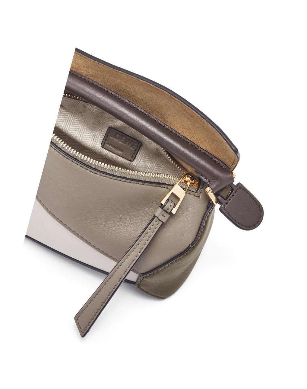 Loewe Mini Puzzle Edge in nappa calfskin Verdes Azules | CRVSD-2650