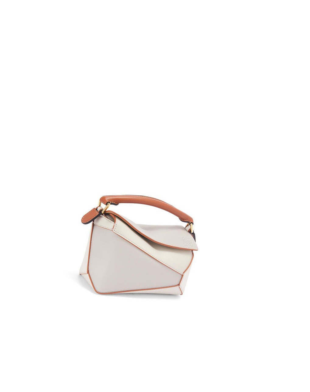 Loewe Mini Puzzle Edge in nappa calfskin Blancos | OMFYH-8425