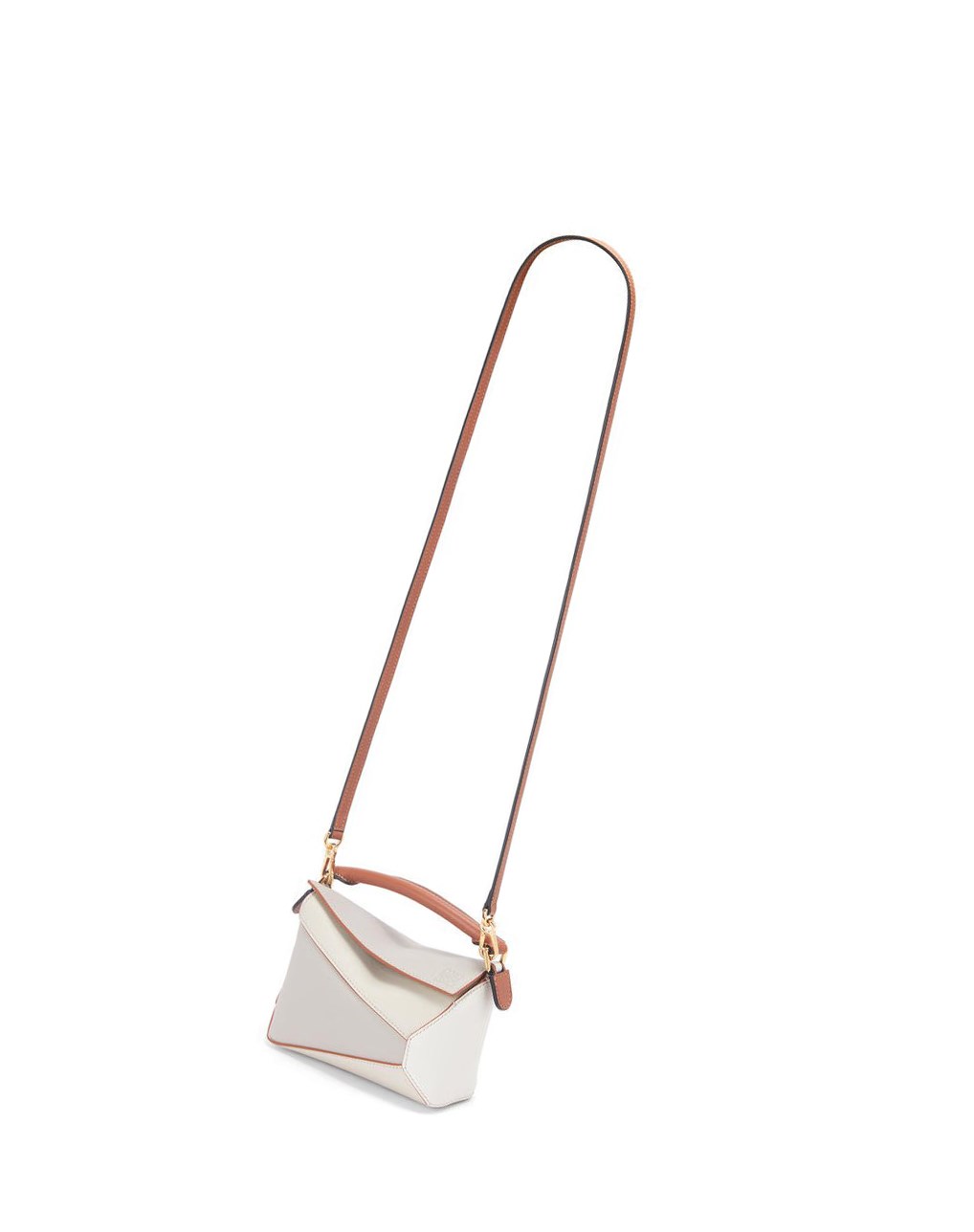 Loewe Mini Puzzle Edge in nappa calfskin Blancos | OMFYH-8425