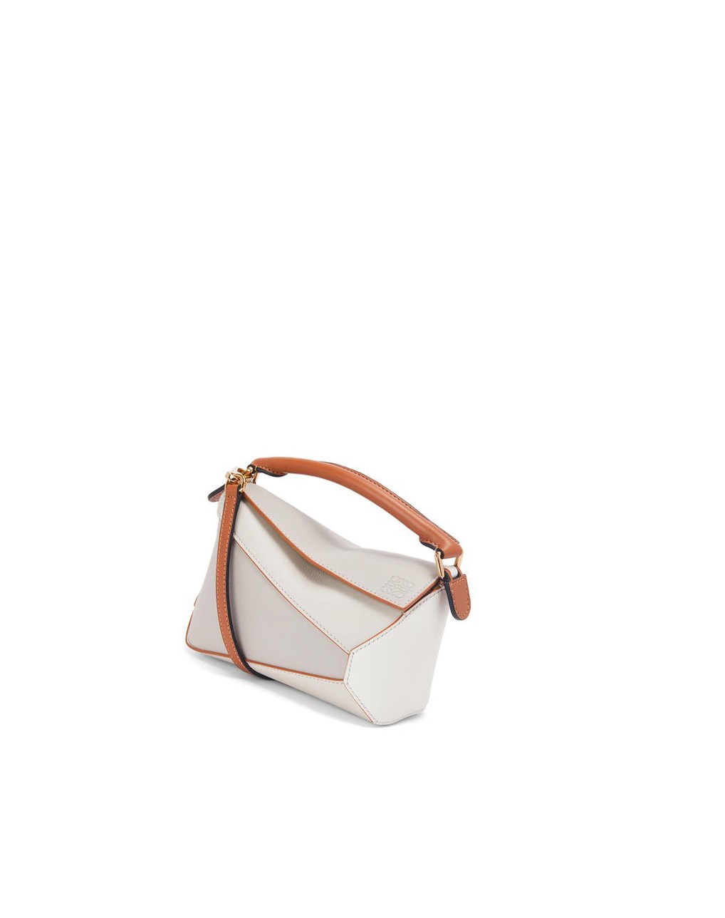 Loewe Mini Puzzle Edge in nappa calfskin Blancos | OMFYH-8425