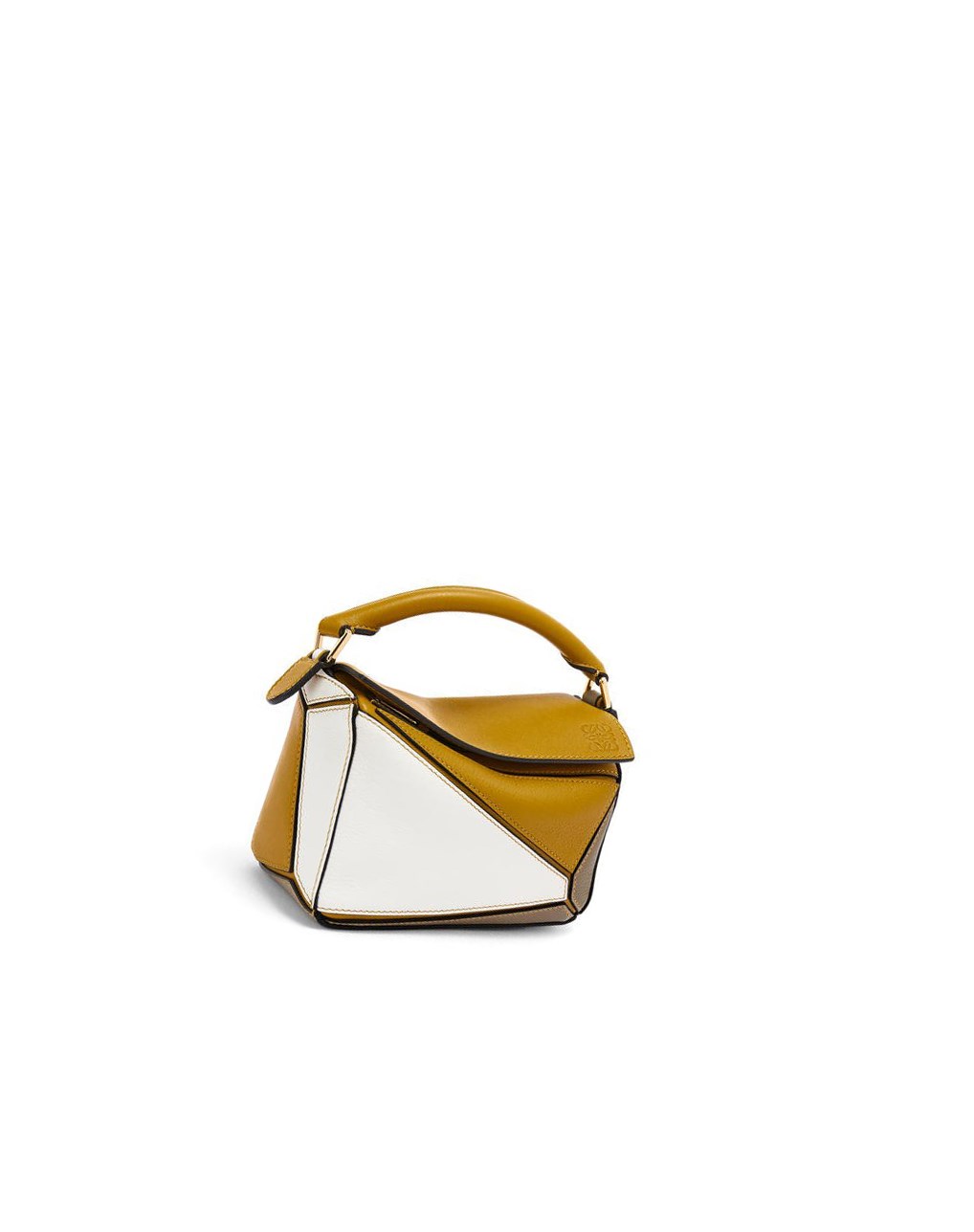 Loewe Mini Puzzle bag in classic calfskin Blancos | AWOFM-4261