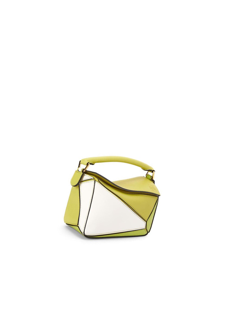 Loewe Mini Puzzle bag in classic calfskin Amarillos Blancos | EDHKP-2845