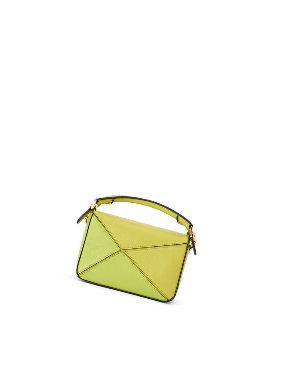 Loewe Mini Puzzle bag in classic calfskin Amarillos Blancos | EDHKP-2845