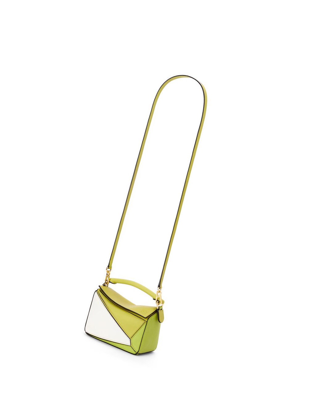 Loewe Mini Puzzle bag in classic calfskin Amarillos Blancos | EDHKP-2845