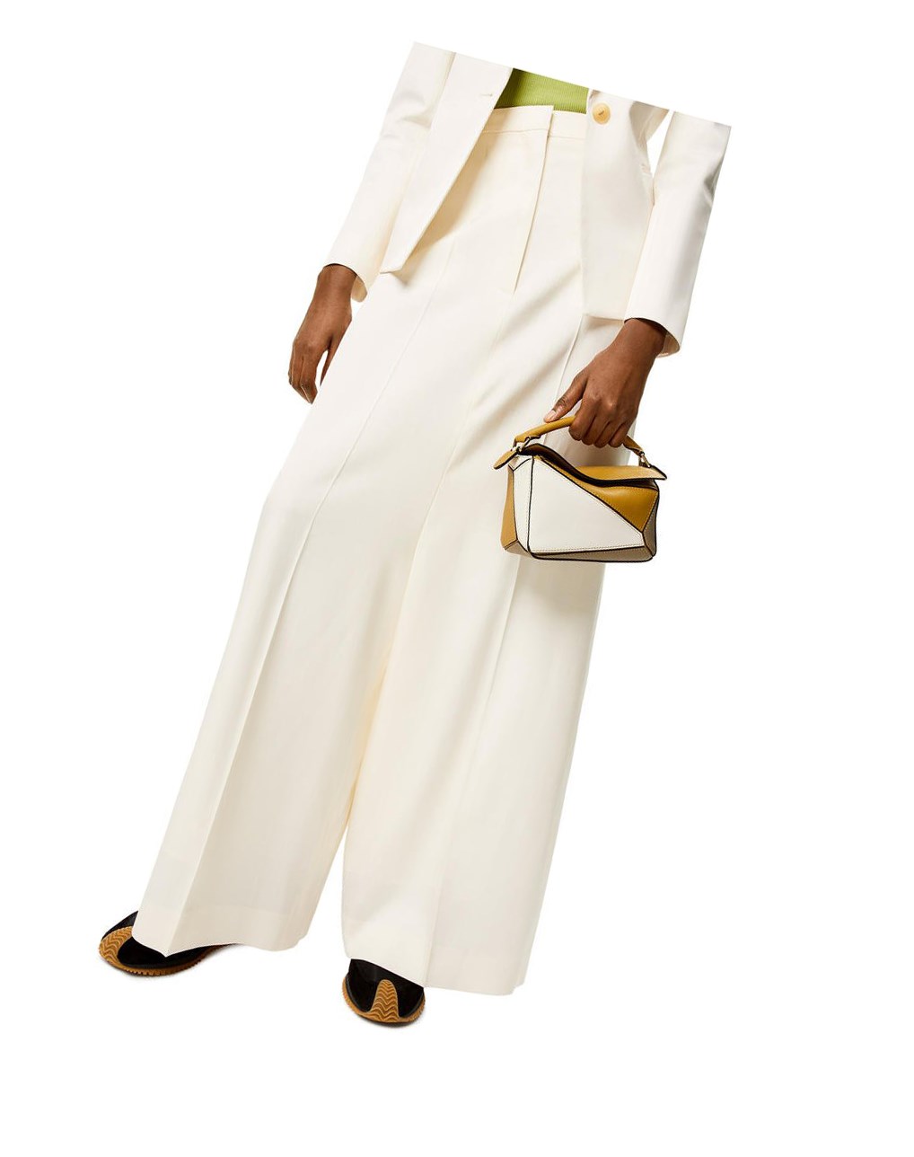 Loewe Mini Puzzle bag in classic calfskin Blancos | ISWUM-4251
