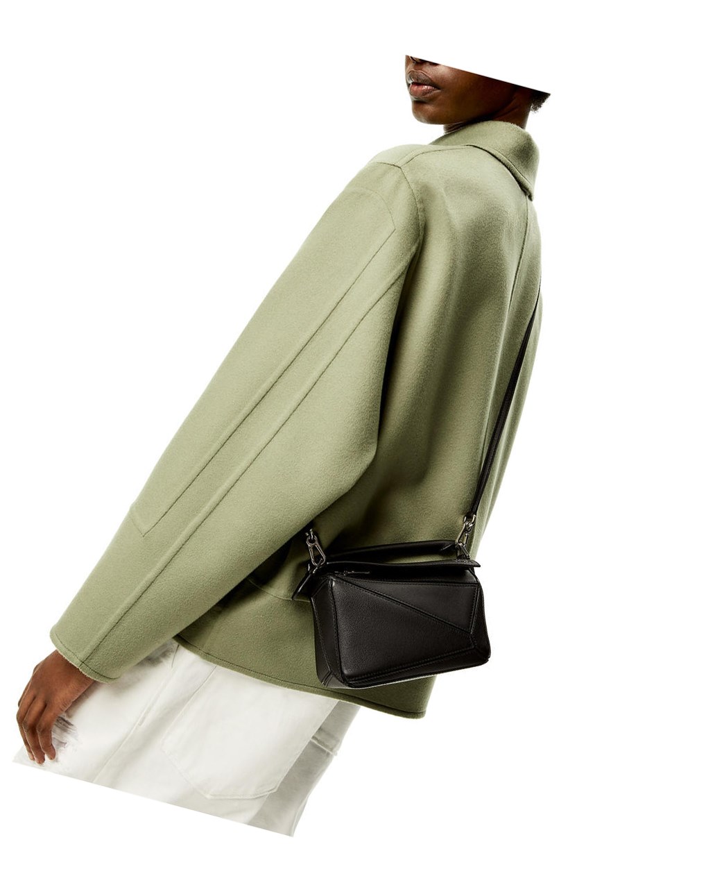 Loewe Mini Puzzle bag in classic calfskin Negros | JLMOZ-6724