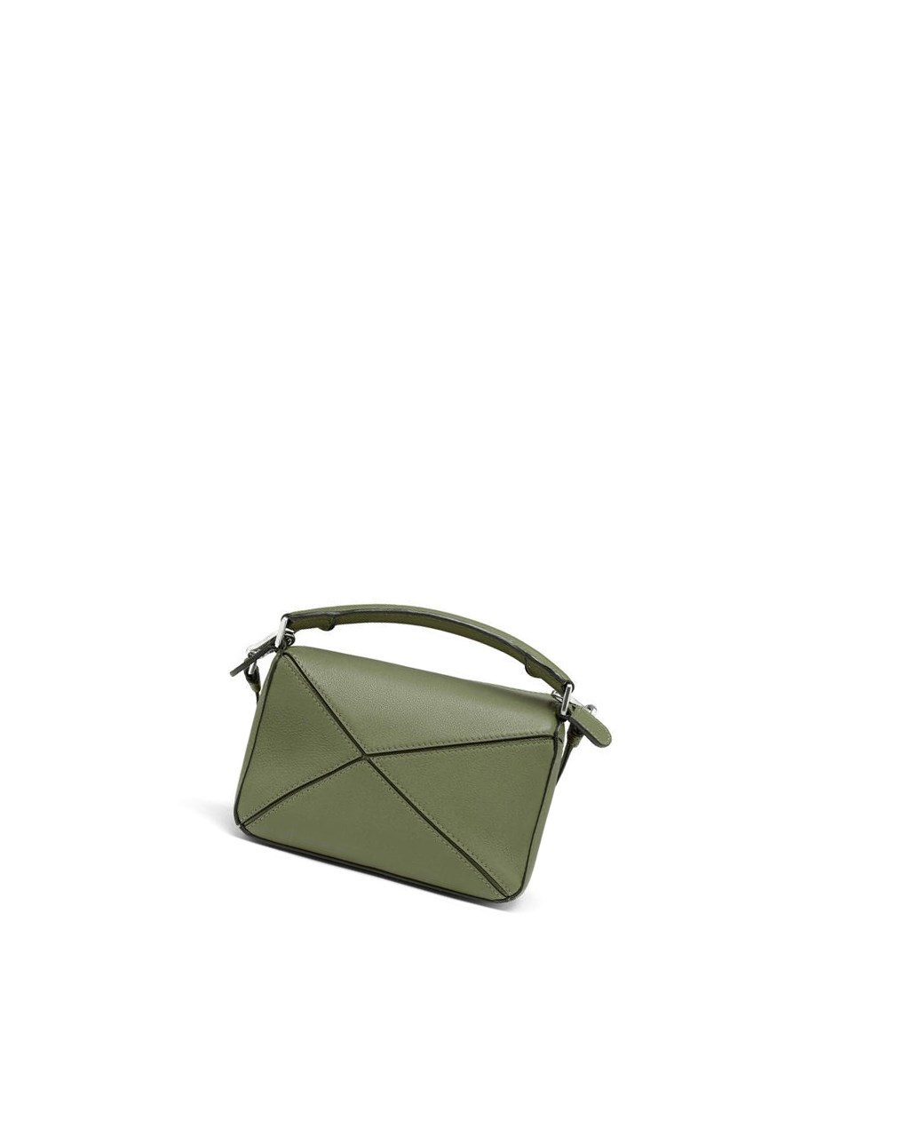 Loewe Mini Puzzle bag in classic calfskin Verdes | UGPKY-2347