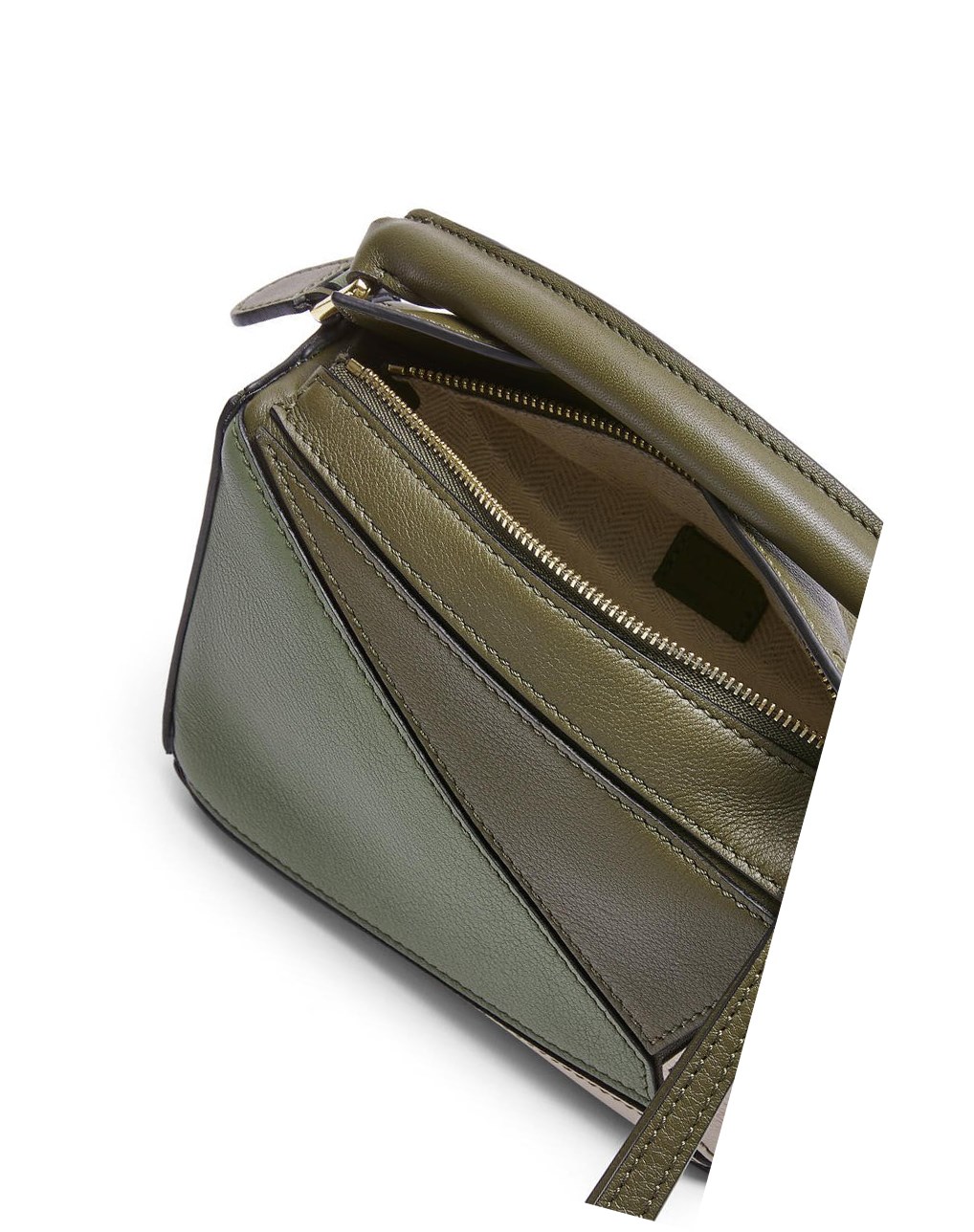 Loewe Mini Puzzle bag in classic calfskin Verdes Azules | XZIVN-7690