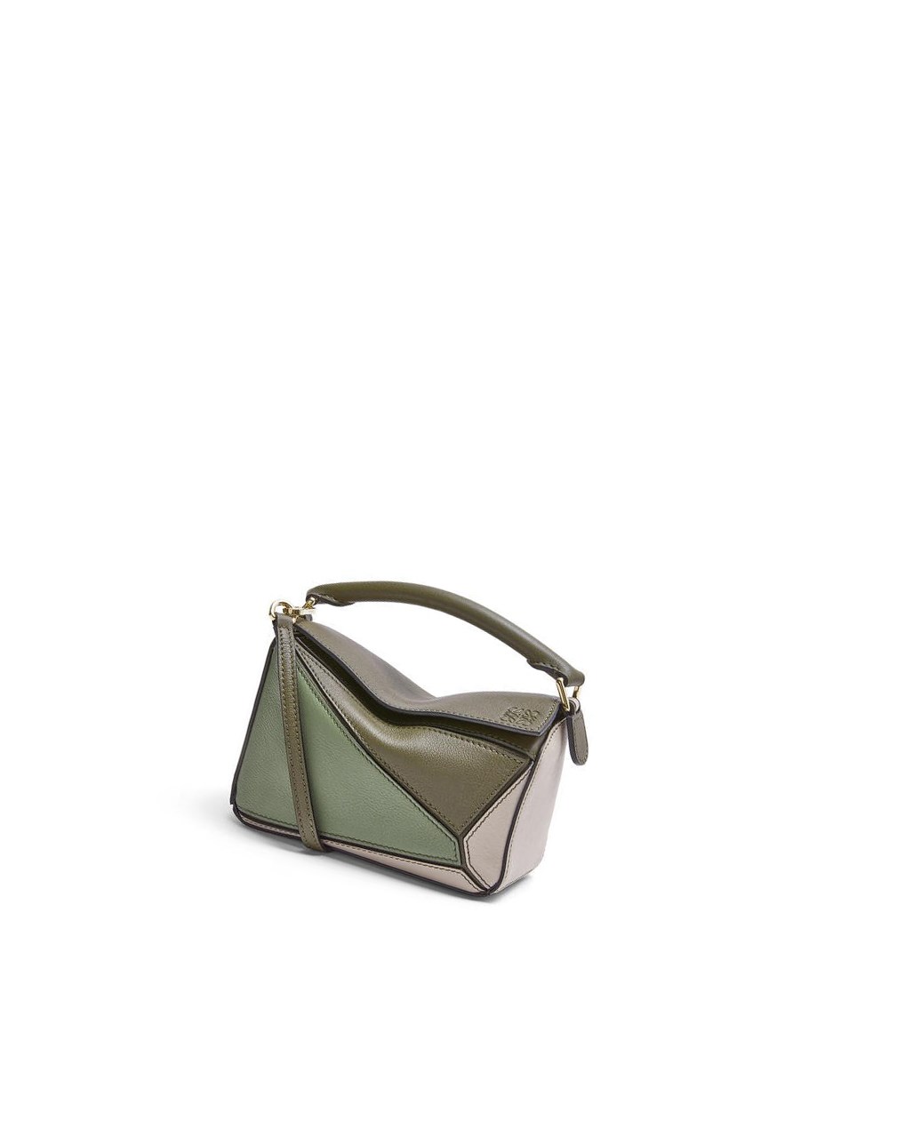 Loewe Mini Puzzle bag in classic calfskin Verdes Azules | XZIVN-7690