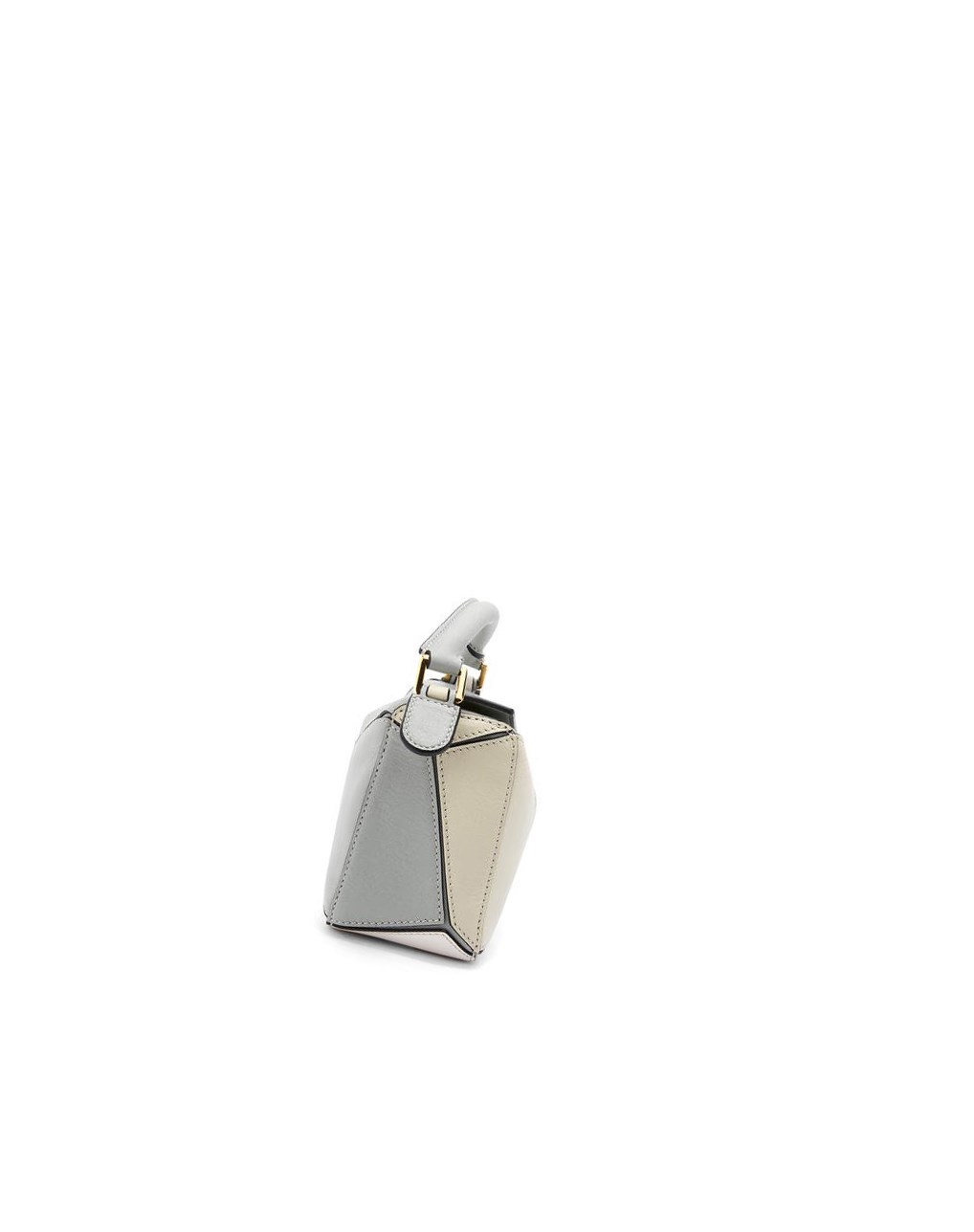 Loewe Mini Puzzle bag in classic calfskin Grises Verdes | YTOJX-5792