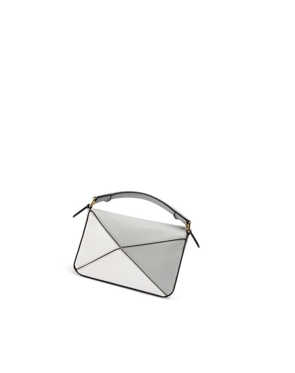 Loewe Mini Puzzle bag in classic calfskin Grises Verdes | YTOJX-5792