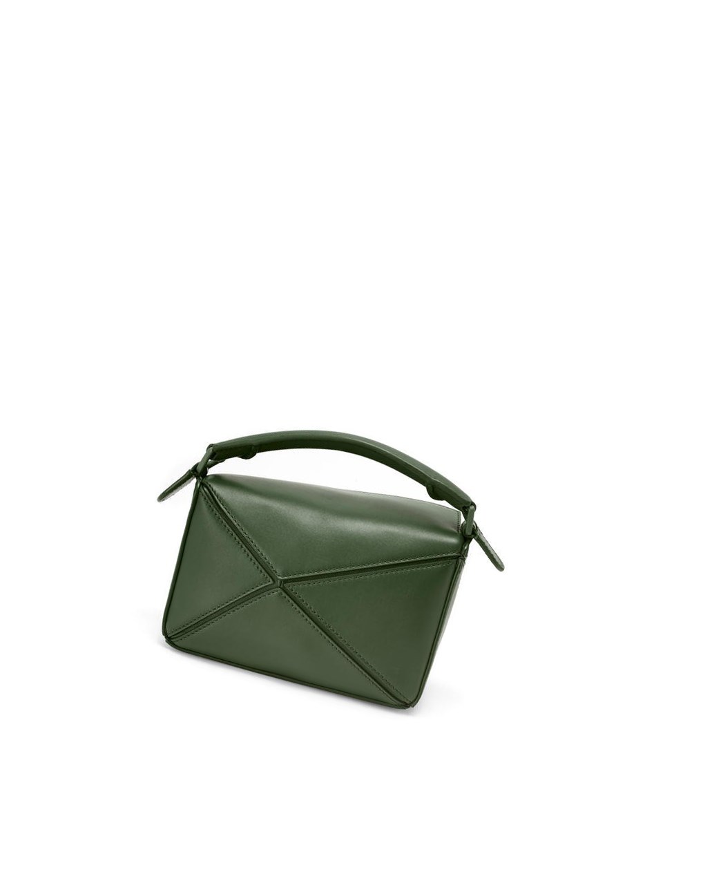 Loewe Mini Puzzle bag in satin calfskin Kaki | EISBD-8439
