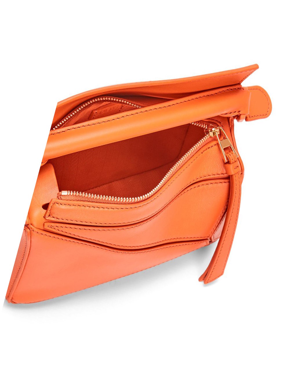 Loewe Mini Puzzle bag in satin calfskin Naranjas | JBKEP-1567