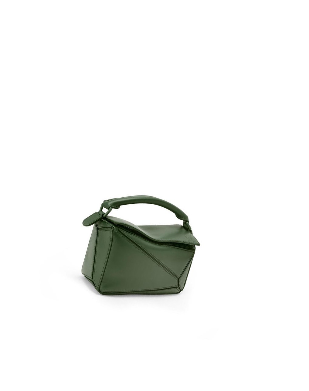 Loewe Mini Puzzle bag in satin calfskin Kaki | QMZOR-1782