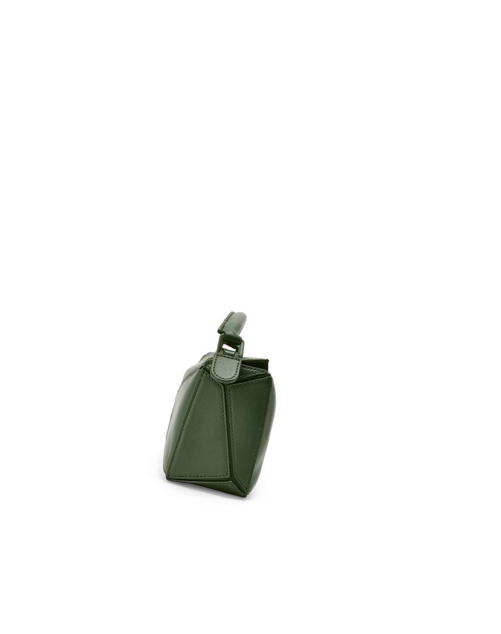 Loewe Mini Puzzle bag in satin calfskin Kaki | QMZOR-1782