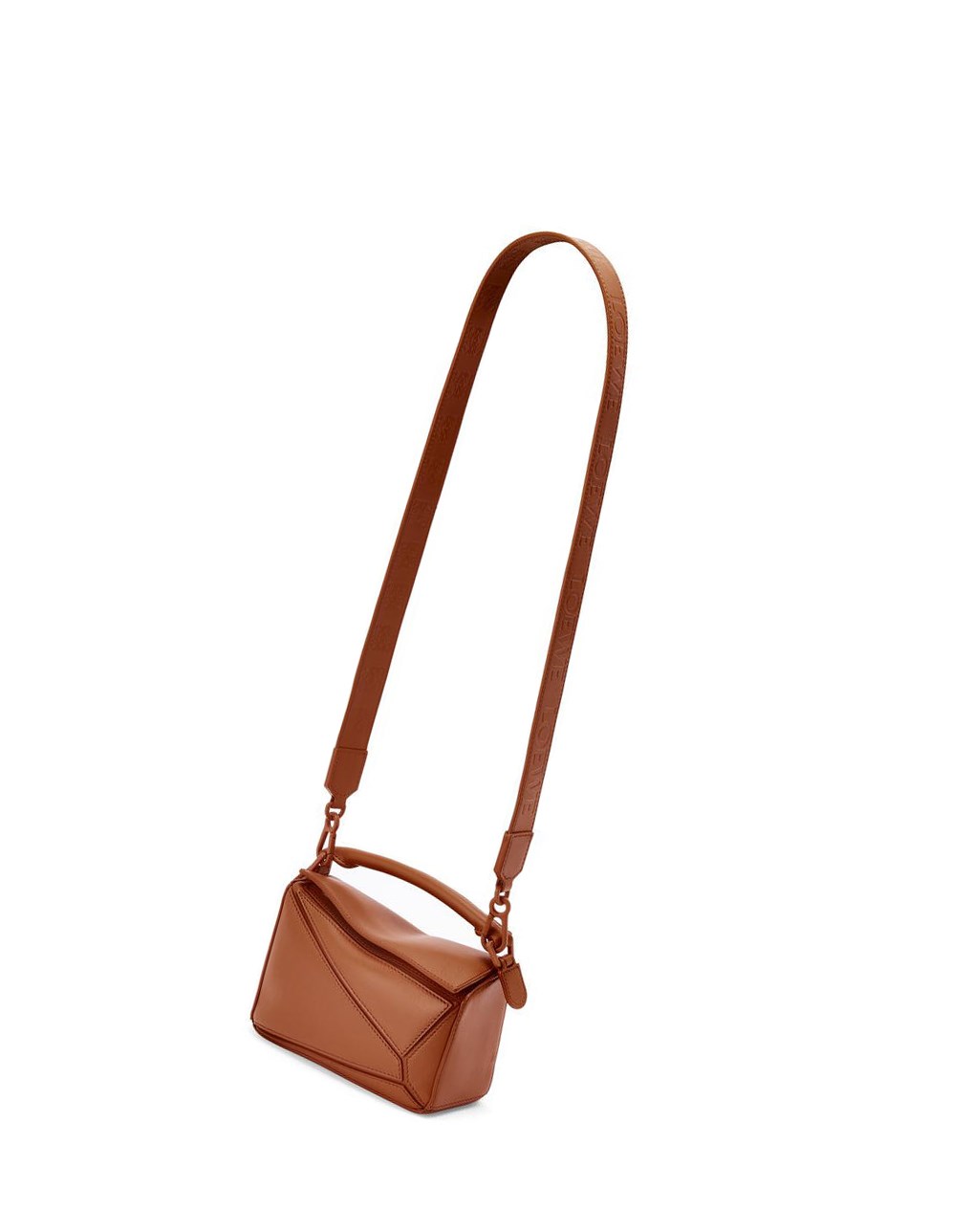 Loewe Mini Puzzle bag in satin calfskin Pecan | VSIAF-1495
