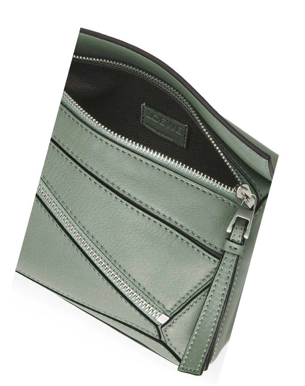 Loewe Mini Puzzle bumbag in classic calfskin Azules | CMEYZ-0432