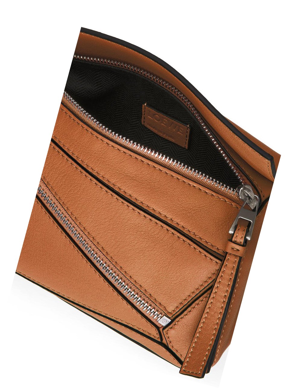 Loewe Mini Puzzle bumbag in classic calfskin Tan | EQYAR-4503