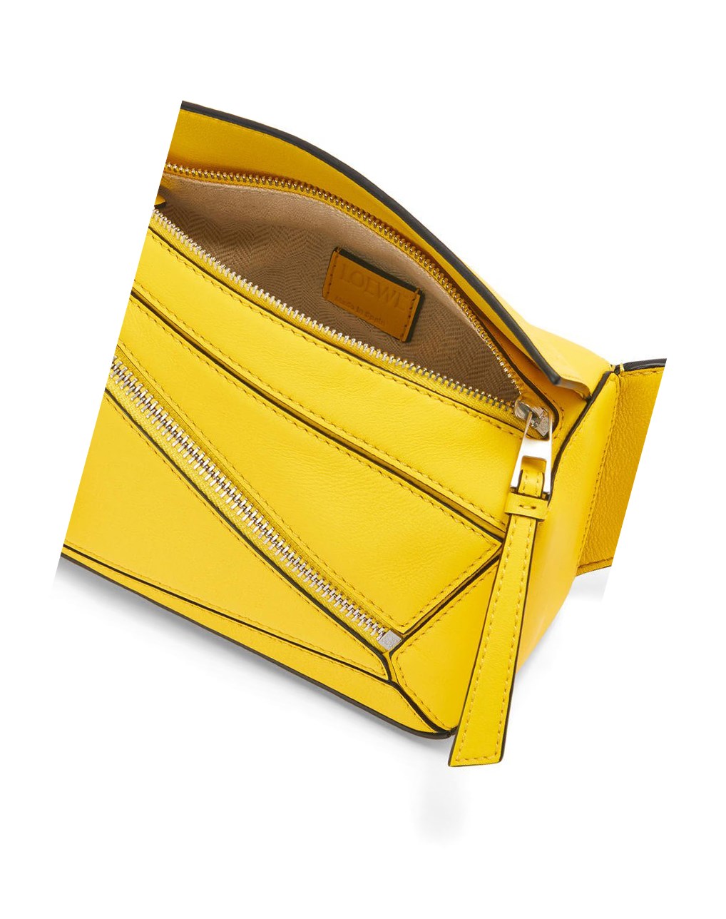 Loewe Mini Puzzle bumbag in classic calfskin Azules | FBVRD-5042