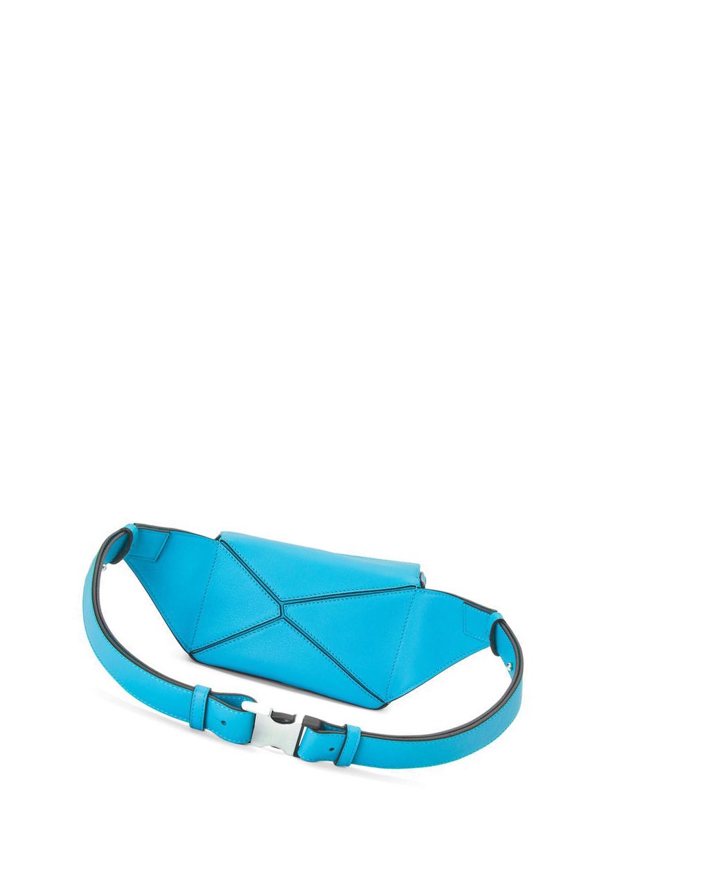 Loewe Mini Puzzle bumbag in classic calfskin Cyan | GCLFZ-5907