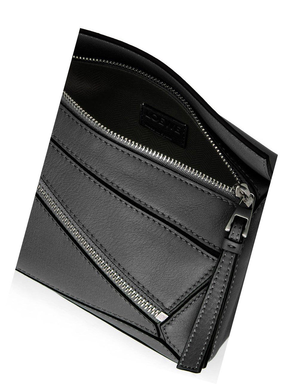 Loewe Mini Puzzle bumbag in classic calfskin Negros | GVNOS-0568
