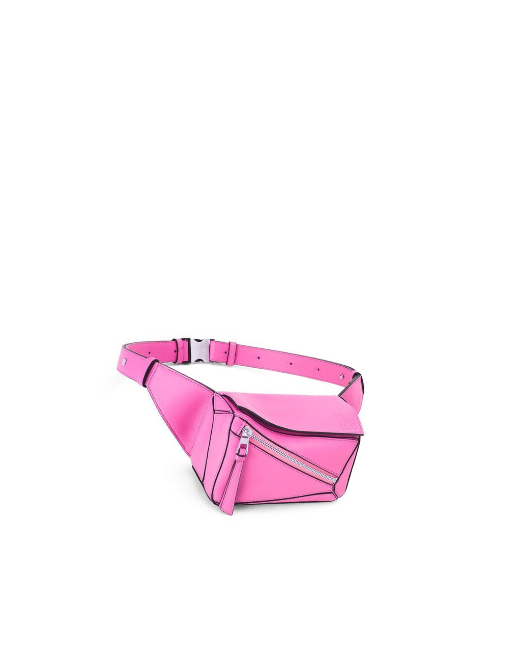 Loewe Mini Puzzle bumbag in classic calfskin Rosas | MBZTV-8251