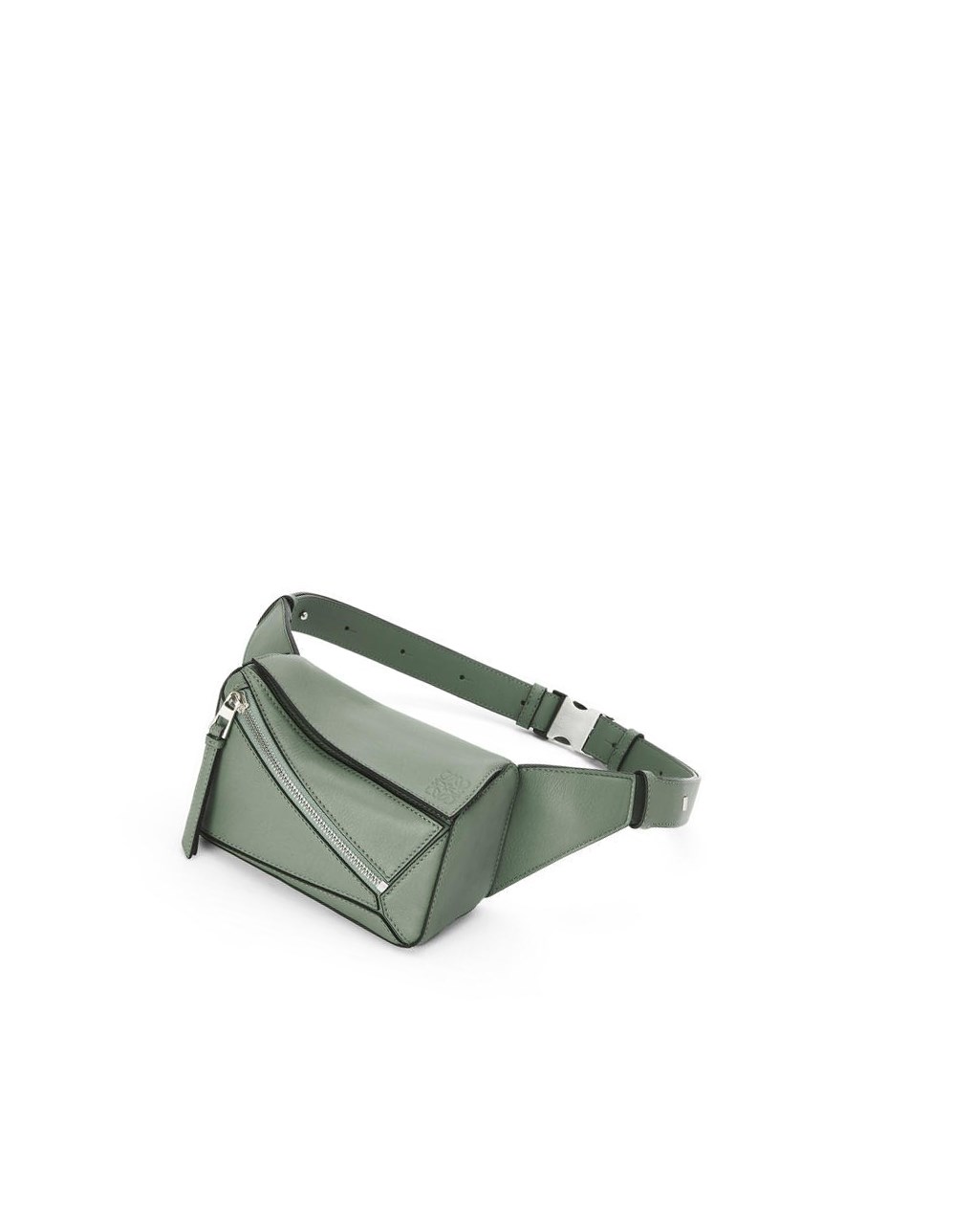 Loewe Mini Puzzle bumbag in classic calfskin Azules | QOWCU-0371