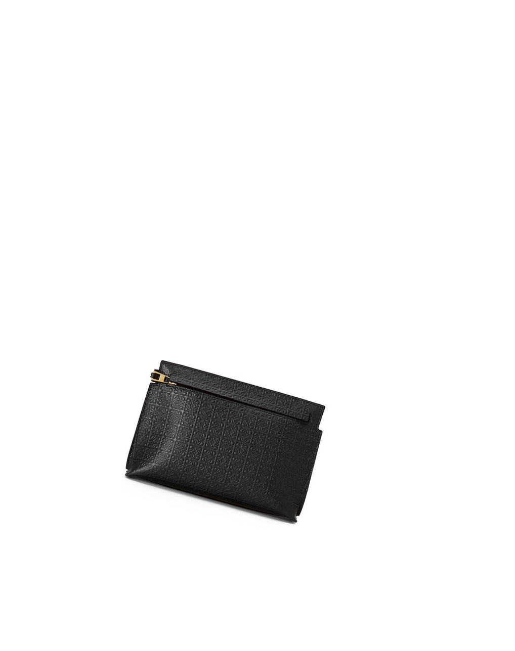 Loewe Mini Repeat T Pouch in embossed silk calfskin Negros | CNLQV-8972