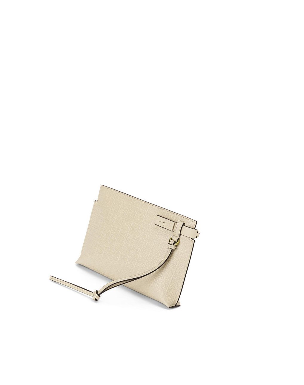 Loewe Mini Repeat T Pouch in embossed silk calfskin Azules | VBRYA-1739