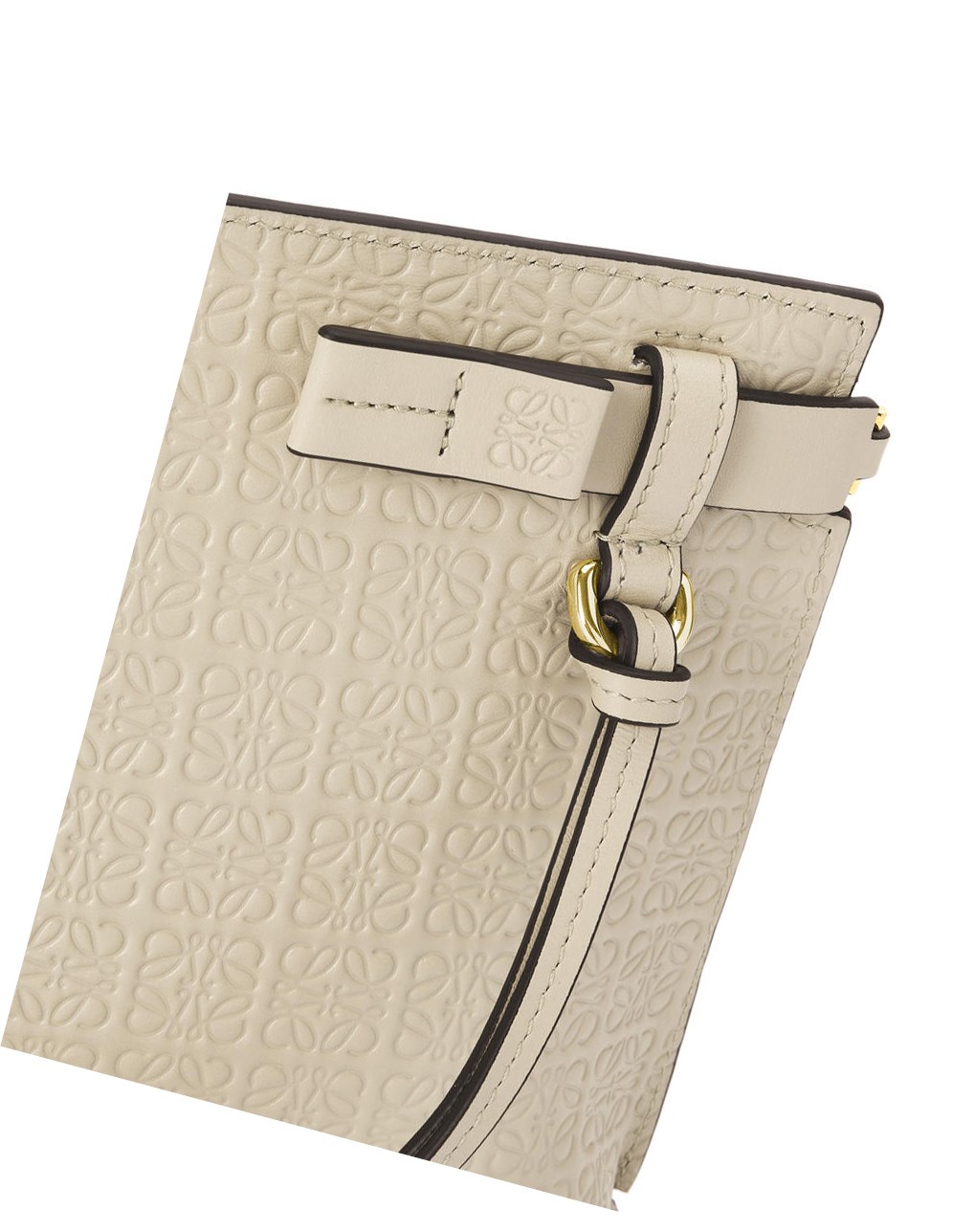 Loewe Mini Repeat T Pouch in embossed silk calfskin Azules | VBRYA-1739