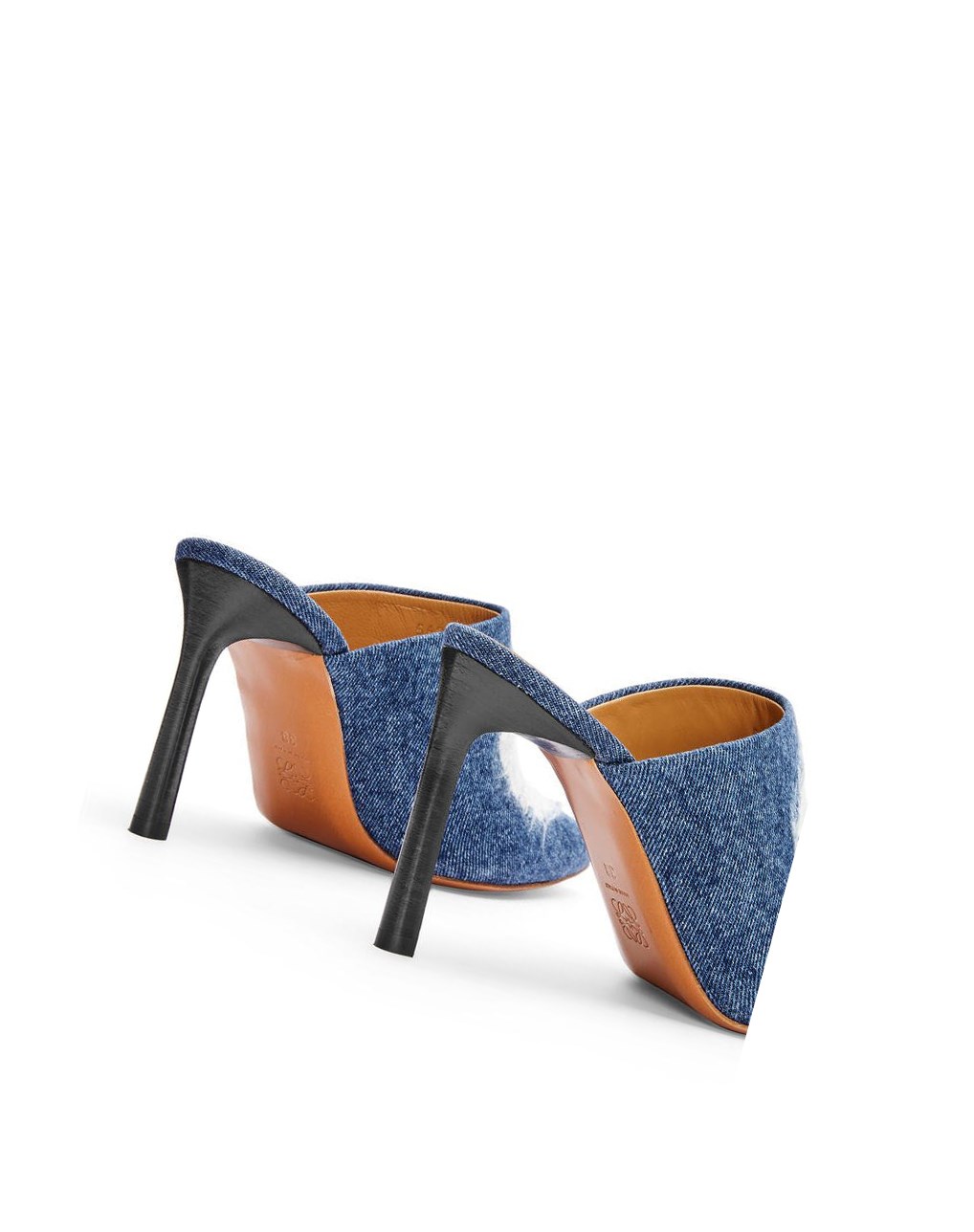 Loewe Mule in ripped denim Washed Denim | THZSO-2917