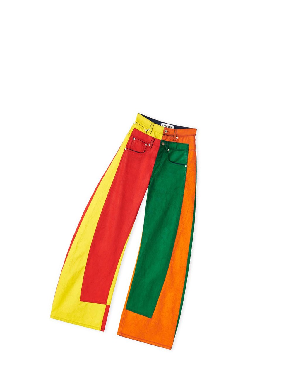Loewe Multicolour patchwork jeans in denim Multicolor | SGWBQ-6230