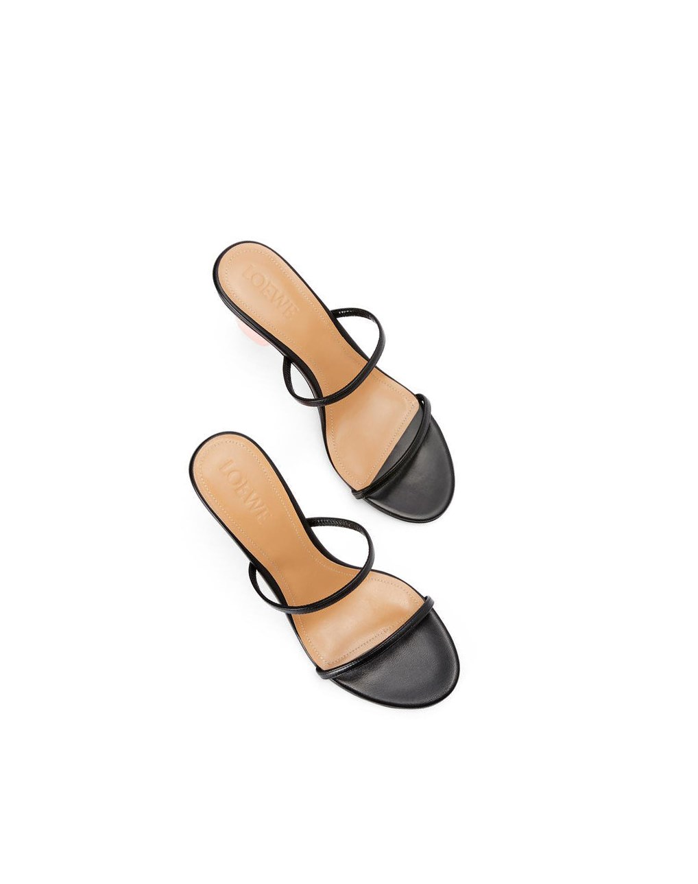 Loewe Nail polish sandal in goatskin Negros Rosas | IKYEN-7609