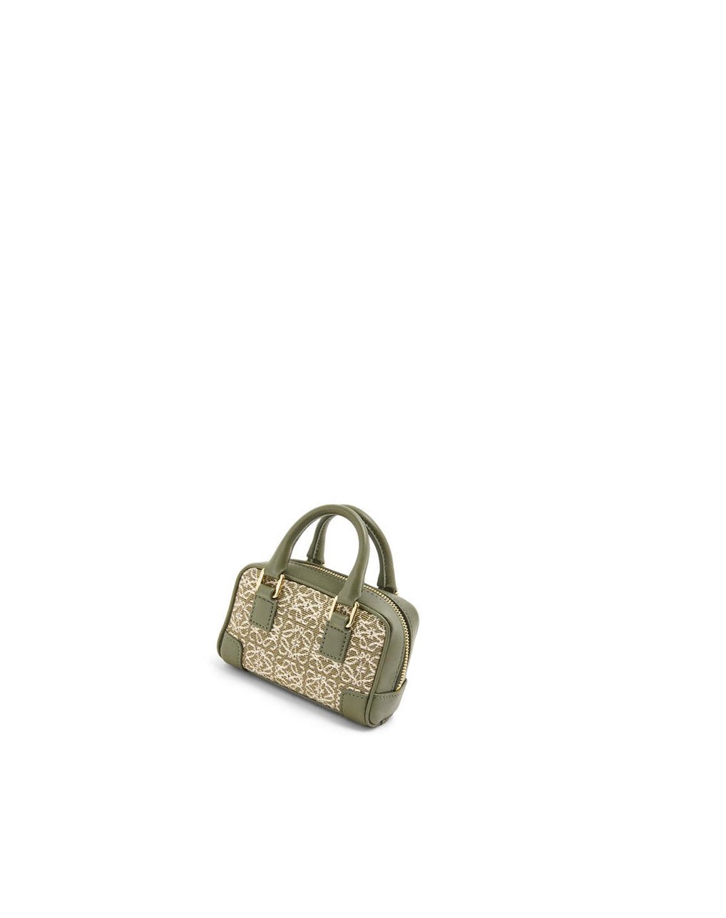 Loewe Nano Amazona in Anagram jacquard and calfskin Verdes Verdes | JRQVG-8521