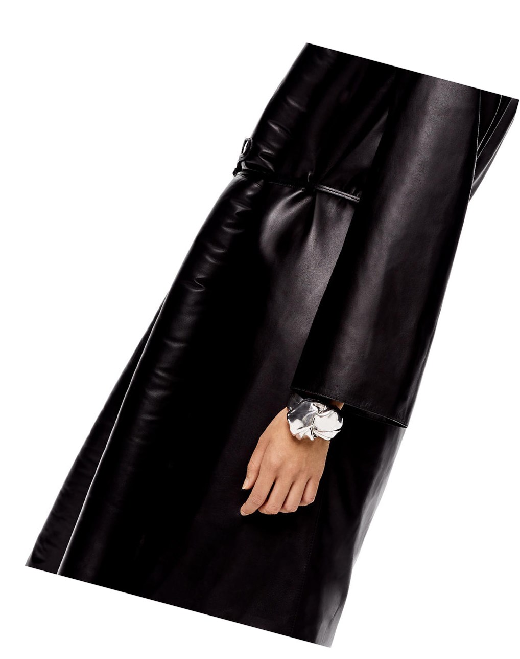 Loewe Nappa knot large cuff in sterling silver Plateados | ELWIS-2810