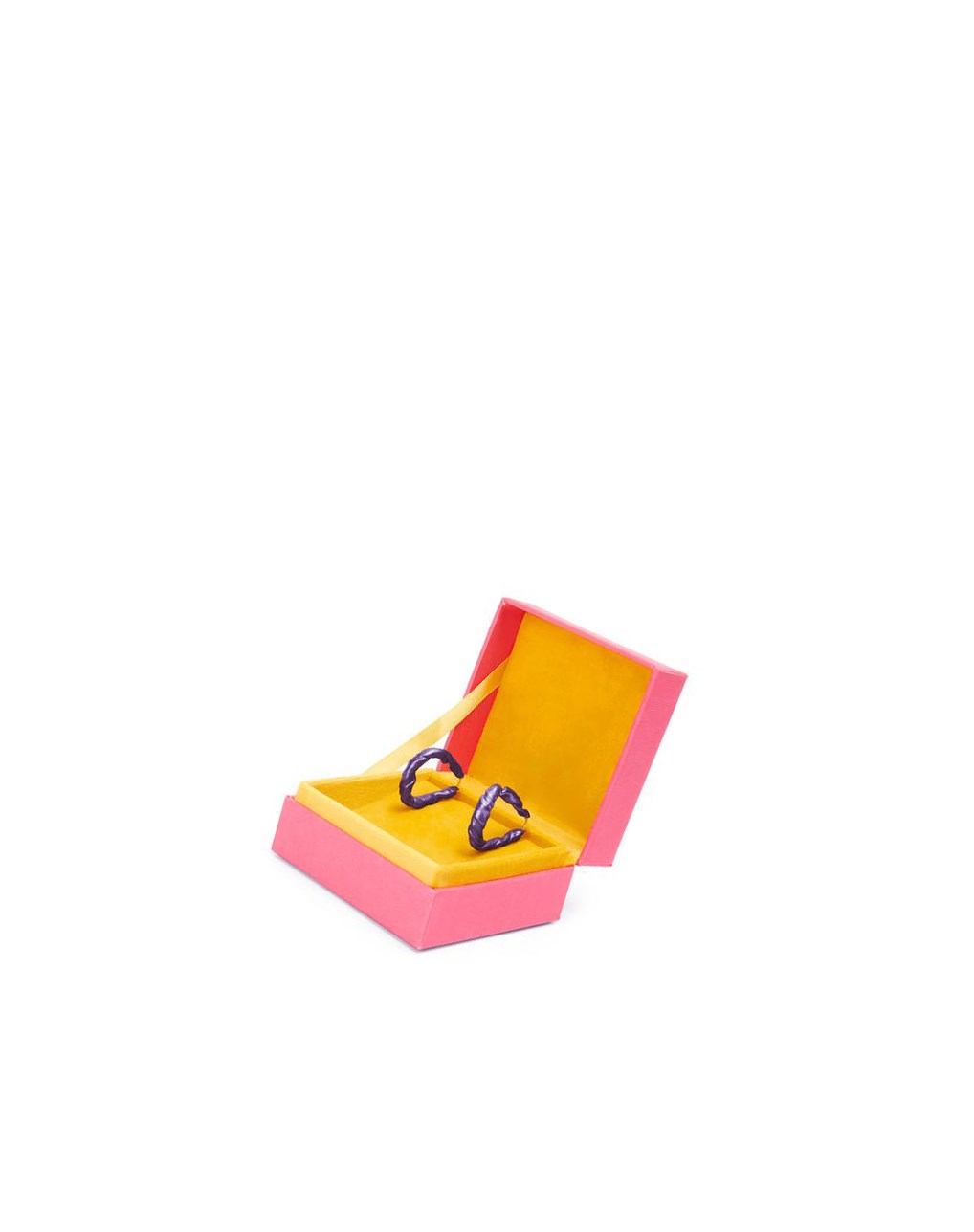 Loewe Nappa twist loop earrings in sterling silver Morados Oscuro | HCXWN-1657