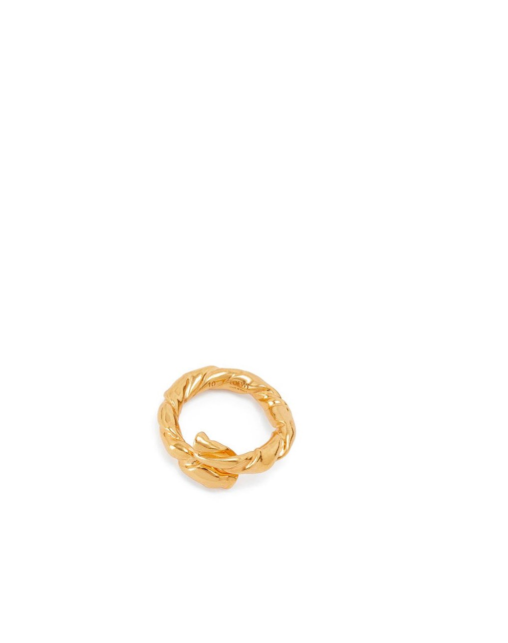 Loewe Nappa twist ring in sterling silver Dorados | QRGLC-9864